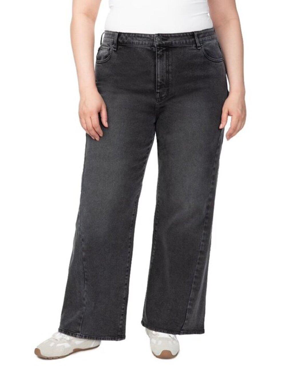 Hudson Women's Straight Wide Leg Jeans in Black Charcoal Size 16 NWT